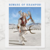 Hütet euch vor Krampus! Weinetikett (Einzelnes Label)