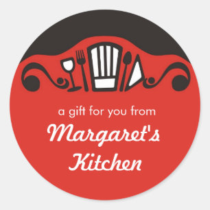 Hutgerätweingeschenkumbau-Küchenaufkleber des Koch Runder Aufkleber