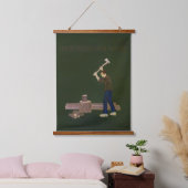 Hutholz für gute Tapisserie an der Wand Wandteppich Mit Holzrahmen (Schlafzimmer)