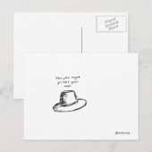 Hutpostkarte Postkarte (Vorne/Hinten)