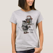 Hutsul Katzen-Ukrainer-Volkskunst T-Shirt (Vorderseite)