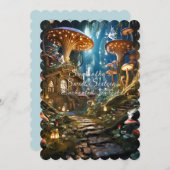 Hütte 16 . Geburtstag Bezaubernde Waldweiden Einladung (Vorne/Hinten)