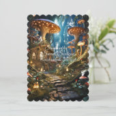 Hütte 16 . Geburtstag Bezaubernde Waldweiden Einladung (Stehend Vorderseite)