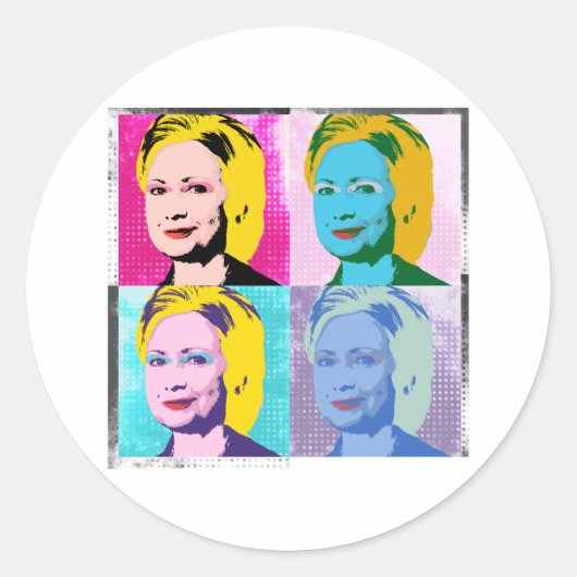 Hütte 2016 Pop Art - - Runder Aufkleber (Vorderseite)