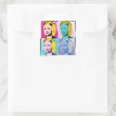 Hütte 2016 Pop Art - - Runder Aufkleber (Tasche)