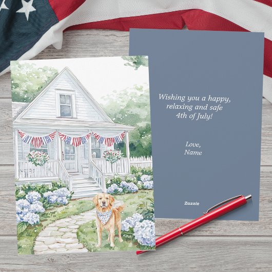 Hütte 4. Juli Feiertagskarte