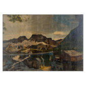 Hütte am Bergsee, von Gary Poling Schneidebrett (Vorderseite)