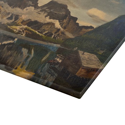 Hütte am Bergsee, von Gary Poling Schneidebrett (Ecke)