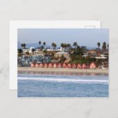 Hütte am Meer auf dem Strandplakat Postkarte (Vorne/Hinten)