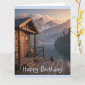 Hütte am See Karte (Gelbe Blume)