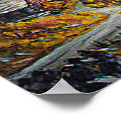 Hütte am See Kleines Poster (Ecke)