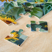 Hütte am See mit Sonnenblumen Puzzle (Seite)