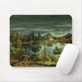 Hütte am See Mousepad (Mit Mouse)