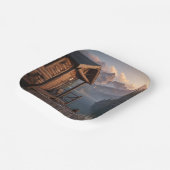 Hütte am See Pappteller (Gewinkelt)