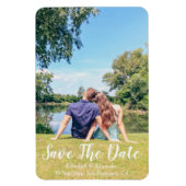 Hütte am See Sommer Save the Date Magnet (Vertikal)