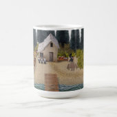 Hütte am Strand mit Anlegestelle Kaffeetasse (Mittel)
