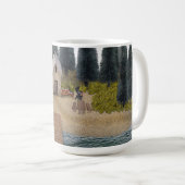 Hütte am Strand mit Anlegestelle Kaffeetasse (VorderseiteRechts)