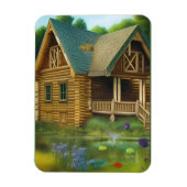 Hütte am Teich Magnet (Vertikal)