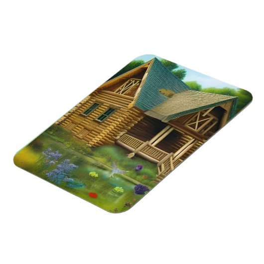 Hütte am Teich Magnet (Linke Seite)