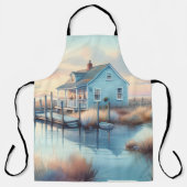 Hütte an der Küste bei Sunrise Marsh Schürze (Vorderseite)