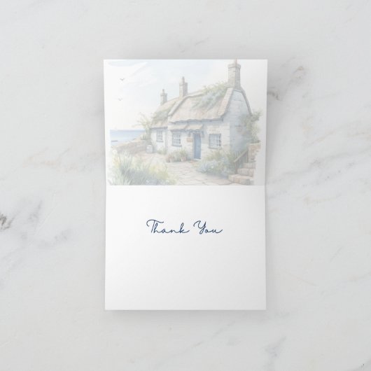 Hütte an der Küste Dankeskarte (Innenseite)