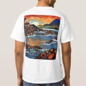 Hütte an der Küste T-Shirt (Rückseite)