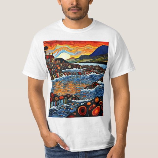 Hütte an der Küste T-Shirt (Vorderseite)