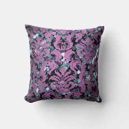 Hütte Aquamarine WasserDamast Violet Lila Sequenze Kissen
