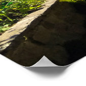 Hütte auf dem Land mit Strohdach Poster (Ecke)