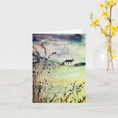 Hütte auf dem Lande Karte (Gelbe Blume)
