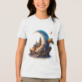 Hütte auf dem Mond Tri-Blend Shirt (Vorderseite)