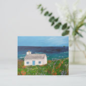 Hütte auf der Seekarte Postkarte (Stehend Vorderseite)