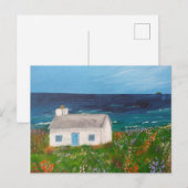 Hütte auf der Seekarte Postkarte (Vorne/Hinten)