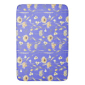 Hütte auf der Wiese blau Badematte (Vorderseite Vertikal)