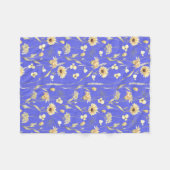 Hütte auf der Wiese blau Fleecedecke (Vorderseite (Horizontal))