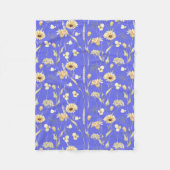 Hütte auf der Wiese blau Fleecedecke (Vorderseite)