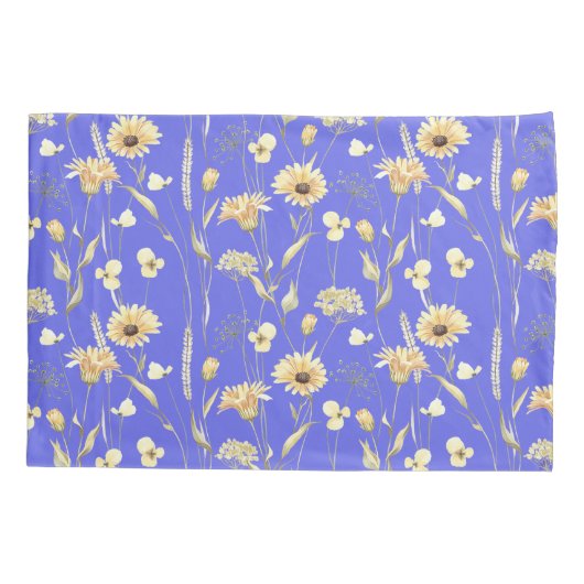 Hütte auf der Wiese blau Kissenbezug (Rückseite)