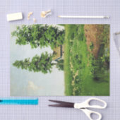 Hütte auf der Wiese von Isaac Levitan Seidenpapier (Handwerk)