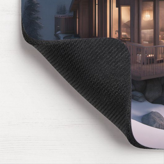 Hütte auf einer Bergkuppe Mousepad (Ecke)