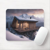 Hütte auf einer Bergkuppe Mousepad (Mit Mouse)