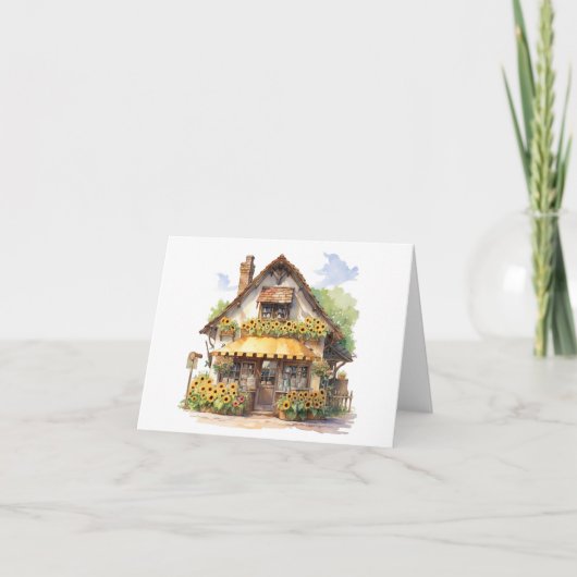 Hütte auf malerischem Land Blank Karte (Vorderseite)
