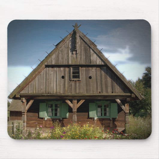 Hütte aus Holz - Mousepad (Vorne)