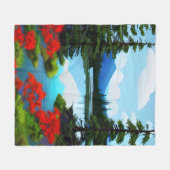 Hütte Aussicht auf den See Fleecedecke (Vorderseite (Horizontal))
