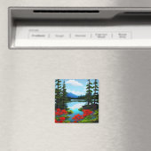 Hütte Aussicht auf den See Magnet (In Situ (Geschirrspüler))