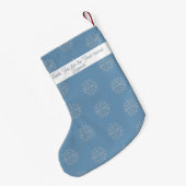 Hütte Bauernhof Natur liebt blaue Ästhetik Kleiner Weihnachtsstrumpf (Rückseite (Hängend))