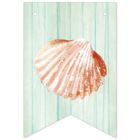 Hütte Beach Hochzeitsfest Wimpelkette (Zweite Fahne)