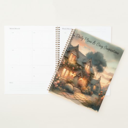 Hütte bei Sonnenuntergang mit Rose Planer (Anzeige)