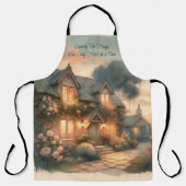 Hütte bei Sonnenuntergang mit Rose Schürze (Vorderseite)