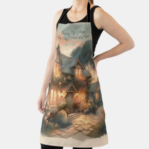 Hütte bei Sonnenuntergang mit Rose Schürze