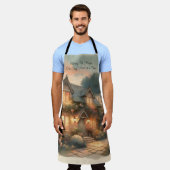 Hütte bei Sonnenuntergang mit Rose Schürze (Getragen)